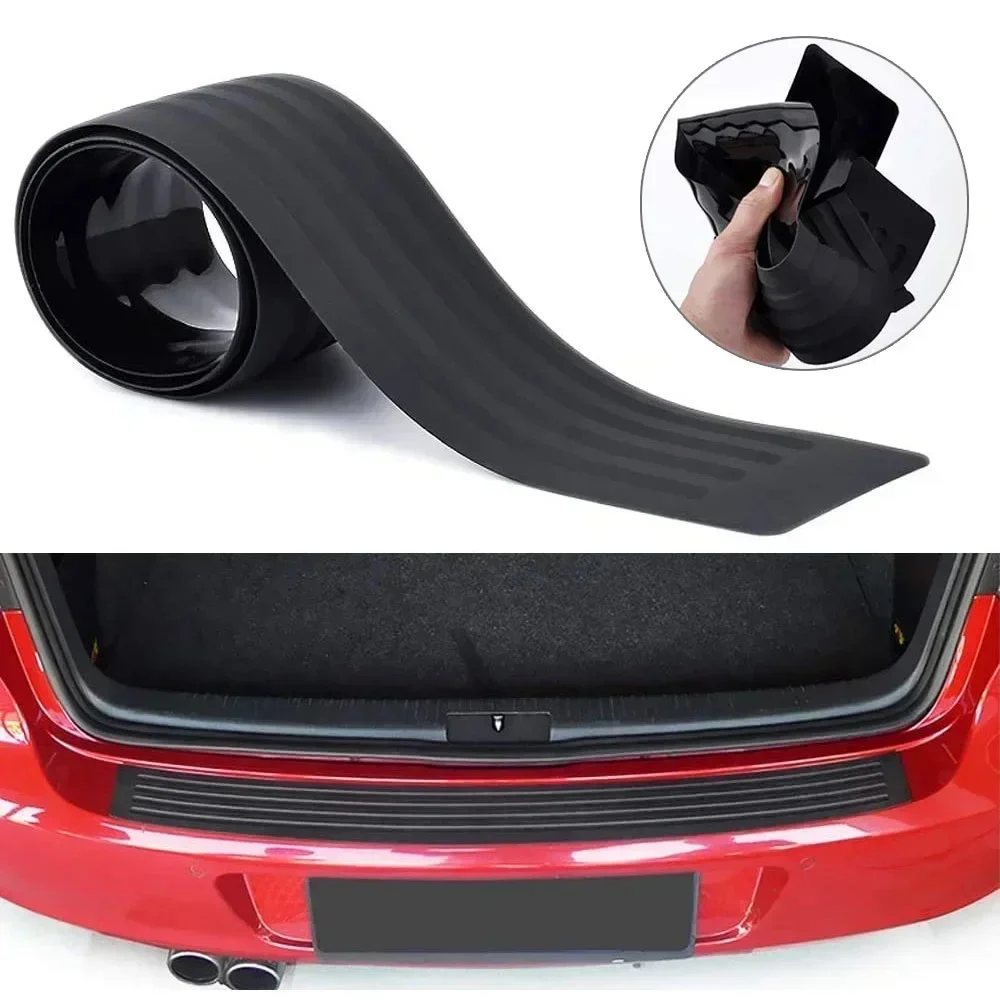 Bumper Guard Protector - แผ่นยางปิดขอบกันรอยขีดข่วนสำหรับกันชนหลังรถยนต์ แผ่นปิดขอบป้องกันรอยขีดข่วนสำหรับท้ายรถ อุปกรณ์ตกแต่งรถยนต์