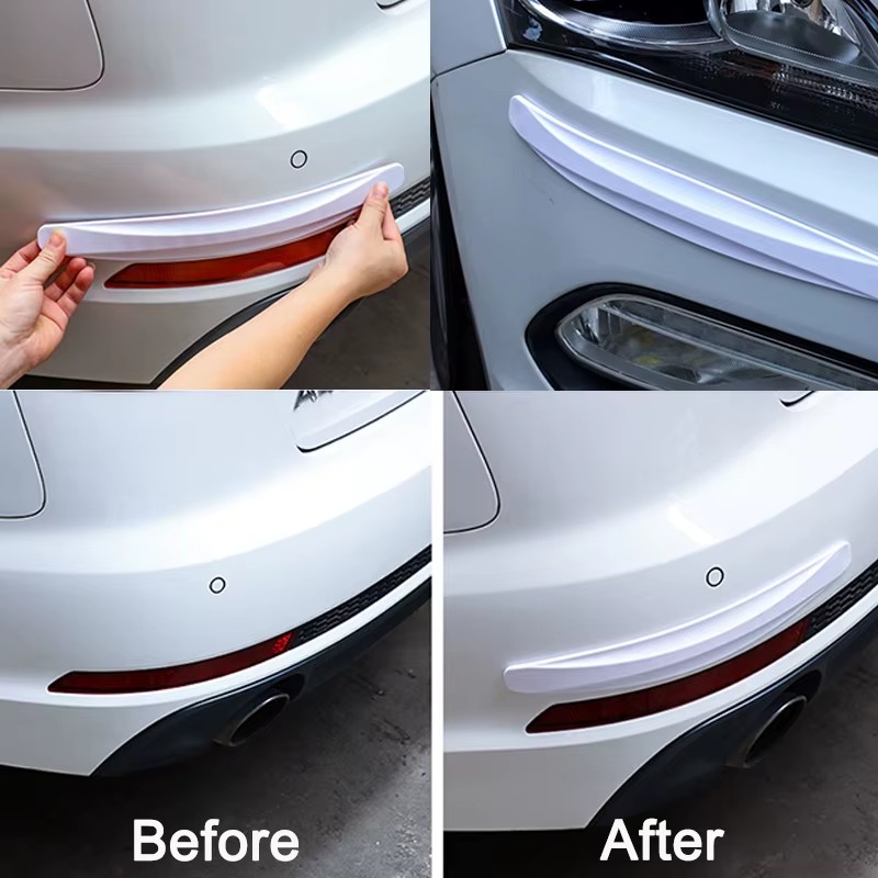 2/4PCS ด้านหน้าด้านหลังกันชน U - Bumper Guard Protector บทวิจารณ์และราคา