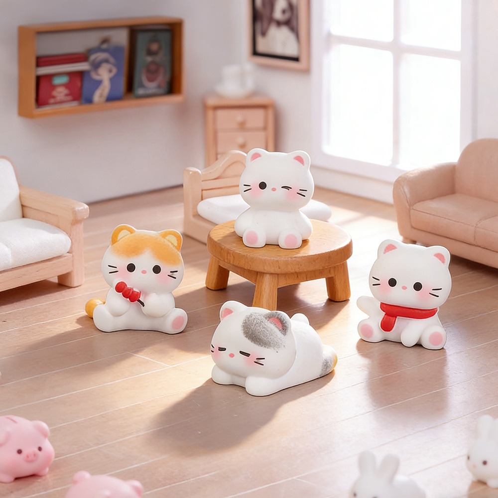 ตุ๊กตาแมวน่ารัก 6 ชิ้น ทำจากเร - Car Accessories Xmas บทวิจารณ์และราคา