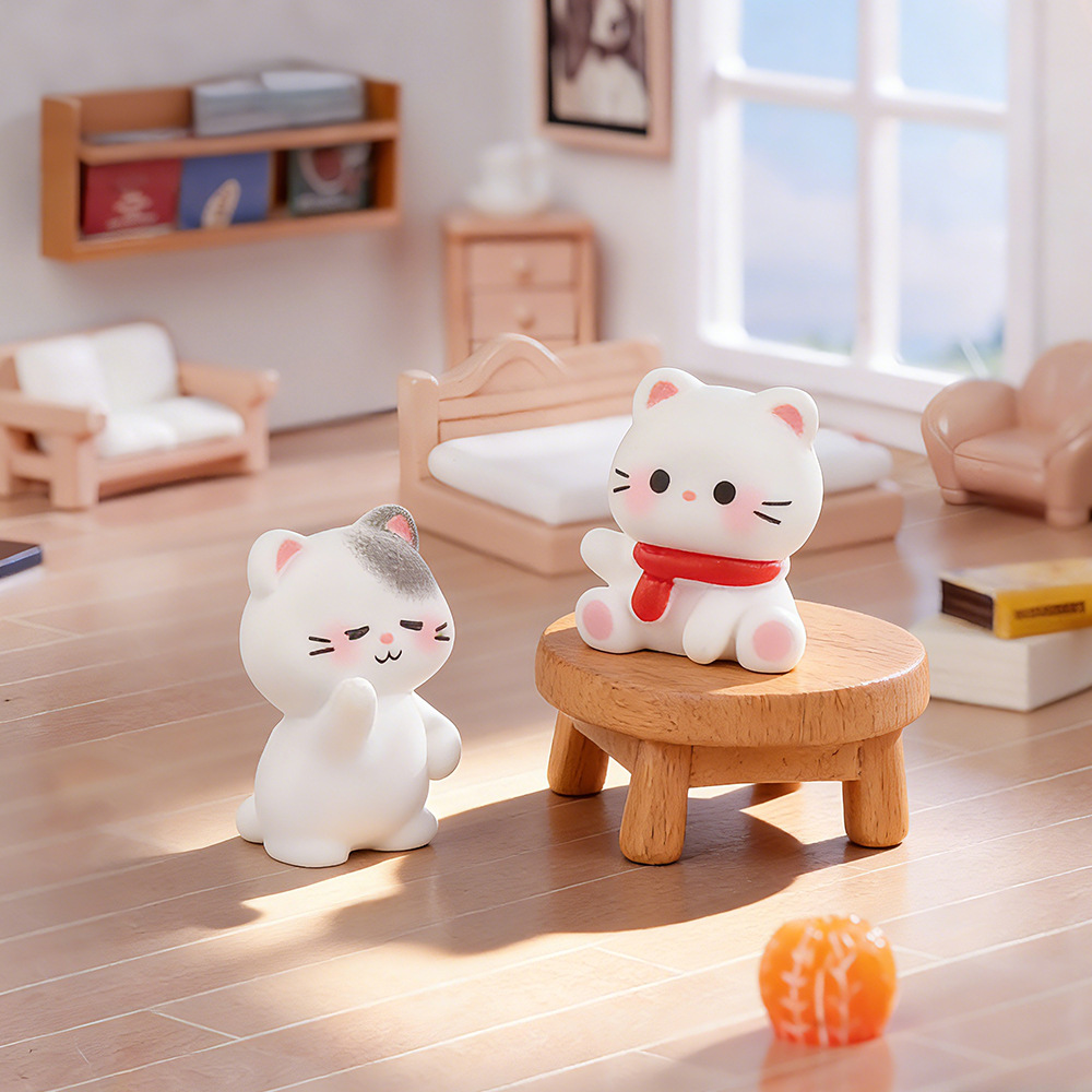 ตุ๊กตาแมวน่ารัก 6 ชิ้น ทำจากเร - Car Accessories Xmas บทวิจารณ์และราคา