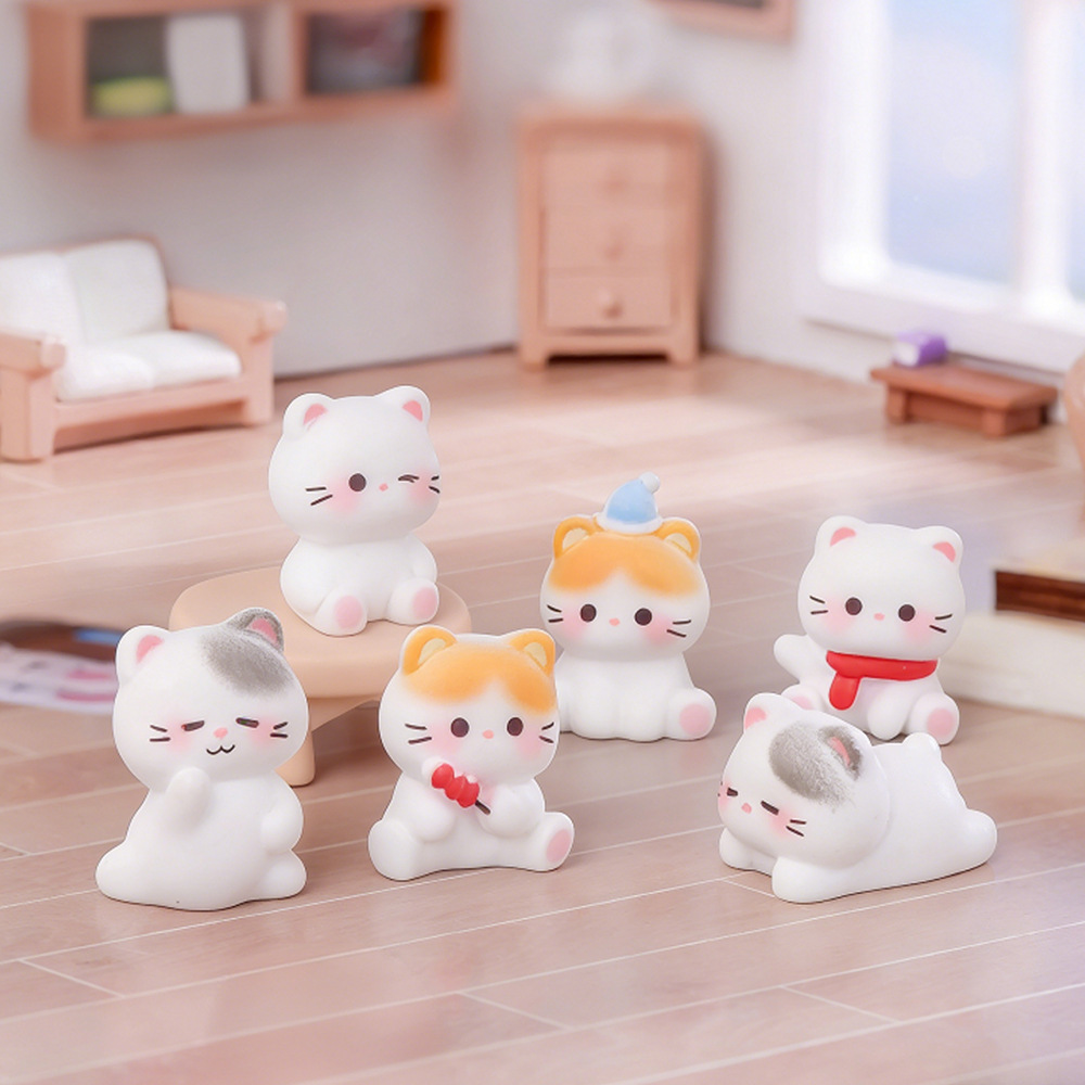 ตุ๊กตาแมวน่ารัก 6 ชิ้น ทำจากเร - Car Accessories Xmas บทวิจารณ์และราคา